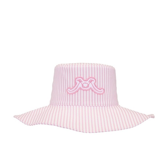 NWOT Rowen Rose Maxi Hat in White & Pink RODEO ROSE A-Frame (Curved Bill) - The Rancher Hat Co main image 4